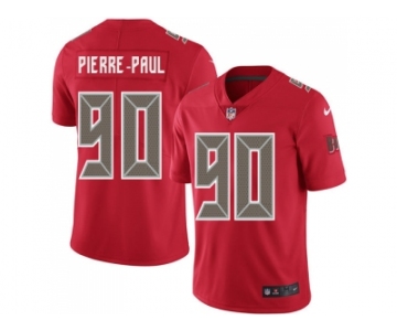 Youth Nike Tampa Bay Buccaneers #90 Jason Pierre-Paul Red Stitched NFL Limited Rush Jersey