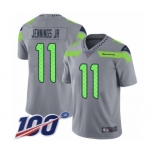 Youth Seattle Seahawks #11 Gary Jennings Jr. Limited Silver Inverted Legend 100th Season Football Jersey