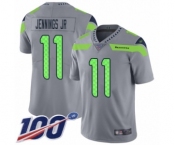 Youth Seattle Seahawks #11 Gary Jennings Jr. Limited Silver Inverted Legend 100th Season Football Jersey