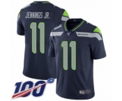 Youth Seattle Seahawks #11 Gary Jennings Jr. Navy Blue Team Color Vapor Untouchable Limited Player 100th Season Football Jersey