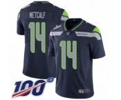 Youth Seattle Seahawks #14 D.K. Metcalf Navy Blue Team Color Vapor Untouchable Limited Player 100th Season Football Jersey