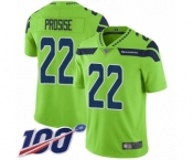 Youth Seattle Seahawks #22 C. J. Prosise Limited Green Rush Vapor Untouchable 100th Season Football Jersey