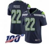 Youth Seattle Seahawks #22 C. J. Prosise Navy Blue Team Color Vapor Untouchable Limited Player 100th Season Football Jersey