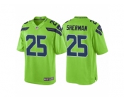 Youth Seattle Seahawks #25 Richard Sherman Green Color Rush Limited Jersey