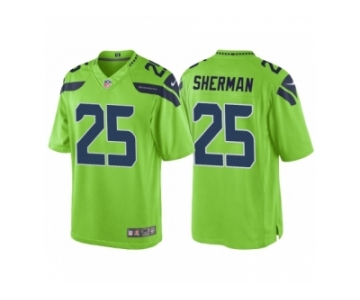 Youth Seattle Seahawks #25 Richard Sherman Green Color Rush Limited Jersey