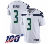 Youth Seattle Seahawks #3 Russell Wilson White Vapor Untouchable Limited Player 100th Season Football Jersey