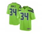 Youth Seattle Seahawks #34 Thomas Rawls Nike Green Color Rush Limited Jersey