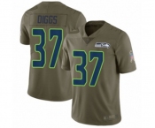 Youth Seattle Seahawks #37 Quandre Diggs Limited Olive 2017 Salute to Service Football Jersey