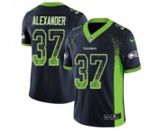 Youth Seattle Seahawks #37 Shaun Alexander Limited Navy Blue Rush Drift Fashion Football Jersey