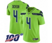 Youth Seattle Seahawks #4 Michael Dickson Limited Green Rush Vapor Untouchable 100th Season Football Jersey