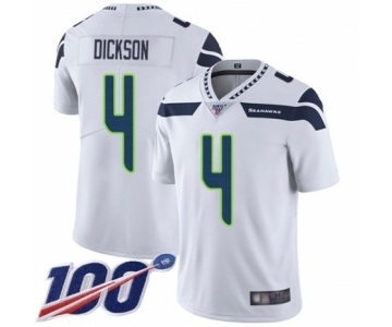 Youth Seattle Seahawks #4 Michael Dickson White Vapor Untouchable Limited Player 100th Season Football Jersey