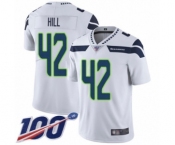 Youth Seattle Seahawks #42 Delano Hill White Vapor Untouchable Limited Player 100th Season Football Jersey