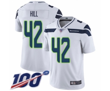 Youth Seattle Seahawks #42 Delano Hill White Vapor Untouchable Limited Player 100th Season Football Jersey