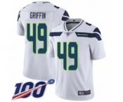 Youth Seattle Seahawks #49 Shaquem Griffin White Vapor Untouchable Limited Player 100th Season Football Jersey