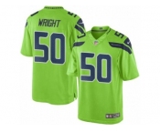 Youth Seattle Seahawks #50 K.J. Wright Green Color Rush Limited Jersey