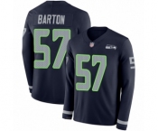 Youth Seattle Seahawks #57 Cody Barton Limited Navy Blue Therma Long Sleeve Football Jersey