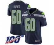 Youth Seattle Seahawks #60 Phil Haynes Navy Blue Team Color Vapor Untouchable Limited Player 100th Season Football Jersey