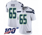 Youth Seattle Seahawks #65 Germain Ifedi White Vapor Untouchable Limited Player 100th Season Football Jersey