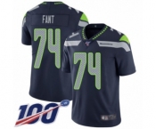 Youth Seattle Seahawks #74 George Fant Navy Blue Team Color Vapor Untouchable Limited Player 100th Season Football Jersey