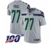 Youth Seattle Seahawks #77 Ethan Pocic Grey Alternate Vapor Untouchable Limited Player 100th Season Football Jersey