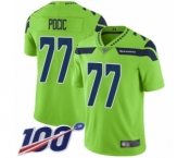 Youth Seattle Seahawks #77 Ethan Pocic Limited Green Rush Vapor Untouchable 100th Season Football Jersey