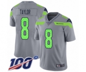 Youth Seattle Seahawks #8 Jamar Taylor Limited Silver Inverted Legend 100th Season Football Jersey