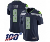 Youth Seattle Seahawks #8 Jamar Taylor Navy Blue Team Color Vapor Untouchable Limited Player 100th Season Football Jersey