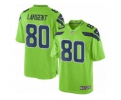 Youth Seattle Seahawks #80 Steve Largent Green Color Rush Limited Jersey