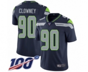 Youth Seattle Seahawks #90 Jadeveon Clowney Navy Blue Team Color Vapor Untouchable Limited Player 100th Season Football Jersey