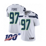 Youth Seattle Seahawks #97 Poona Ford White Vapor Untouchable Limited Player 100th Season Football Jersey