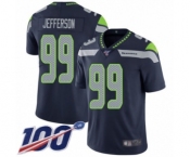 Youth Seattle Seahawks #99 Quinton Jefferson Navy Blue Team Color Vapor Untouchable Limited Player 100th Season Football Jersey