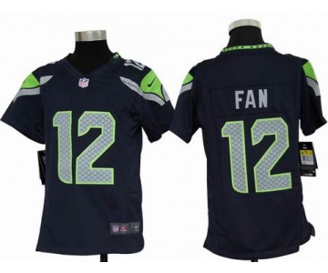 nike youth nfl jerseys seattle seahawks #12 fan blue[nike]