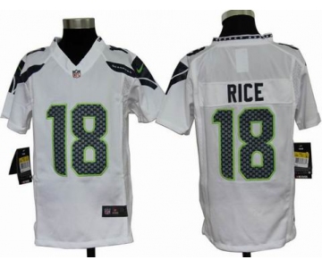 nike youth nfl jerseys seattle seahawks #18 rice white[nike]