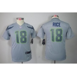 nike youth nfl jerseys seattle seahawks #18 sidney rice grey[nike limited]