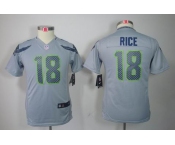 nike youth nfl jerseys seattle seahawks #18 sidney rice grey[nike limited]