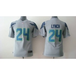 nike youth nfl jerseys seattle seahawks #24 lynch grey[nike]