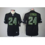 nike youth nfl jerseys seattle seahawks #24 marshawn lynch black[nike impact limited]