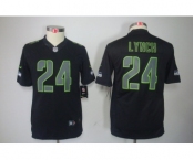 nike youth nfl jerseys seattle seahawks #24 marshawn lynch black[nike impact limited]