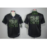 nike youth nfl jerseys seattle seahawks #24 marshawn lynch black[nike lights out]