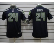 nike youth nfl jerseys seattle seahawks #24 marshawn lynch blue[nike limited]