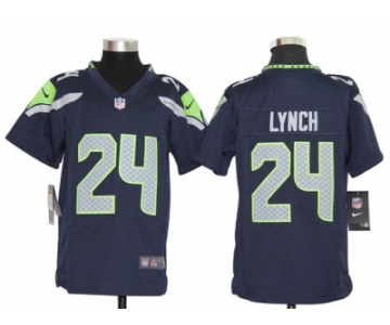 nike youth nfl jerseys seattle seahawks #24 marshawn lynch blue[nike]