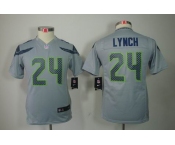 nike youth nfl jerseys seattle seahawks #24 marshawn lynch grey[nike limited]