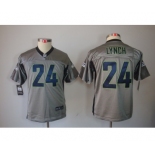 nike youth nfl jerseys seattle seahawks #24 marshawn lynch grey[nike shadow]