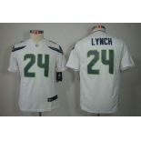 nike youth nfl jerseys seattle seahawks #24 marshawn lynch white[nike limited]