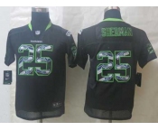 nike youth nfl jerseys seattle seahawks #25 sherman black[nike united sideline]