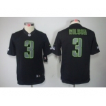 nike youth nfl jerseys seattle seahawks #3 wilson black[nike impact limited]