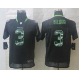 nike youth nfl jerseys seattle seahawks #3 wilson black[nike united sideline]