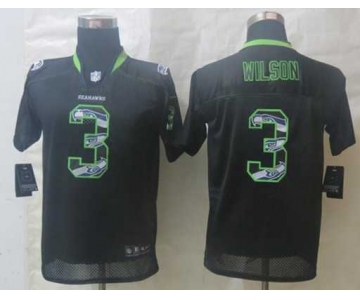 nike youth nfl jerseys seattle seahawks #3 wilson black[nike united sideline]