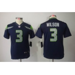 nike youth nfl jerseys seattle seahawks #3 wilson blue[nike limited]