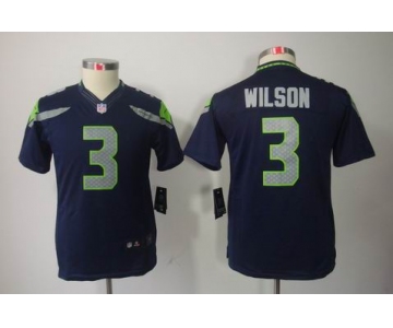 nike youth nfl jerseys seattle seahawks #3 wilson blue[nike limited]